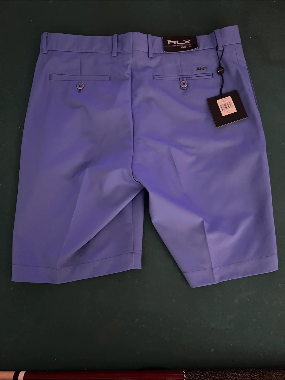 RLX Ralph Lauren Men’s Flat-Front Shorts — Periwinkle Blue